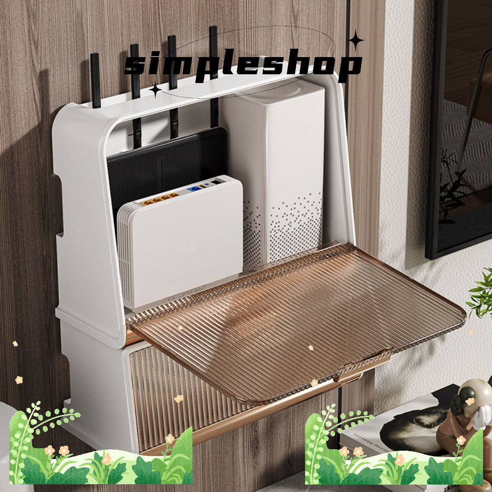 กล่องเก็บเราเตอร์ SIMPLE WiFi, อเนกประสงค์พร้อมฝาปิด ที่เก็บสายไฟ, ภาชนะบอร์ดปลั๊กไฟความจุขนาดใหญ่พลาสติก