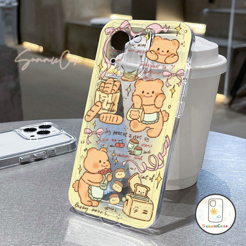 Butter Bear การ์ตูนน่ารักการ์ตูนดูเดิล เคสSamsung A33 A50 A21s A03 A52s A12 A13 A52 A32 A30 A51 A10s A20 A02s A03s A20s