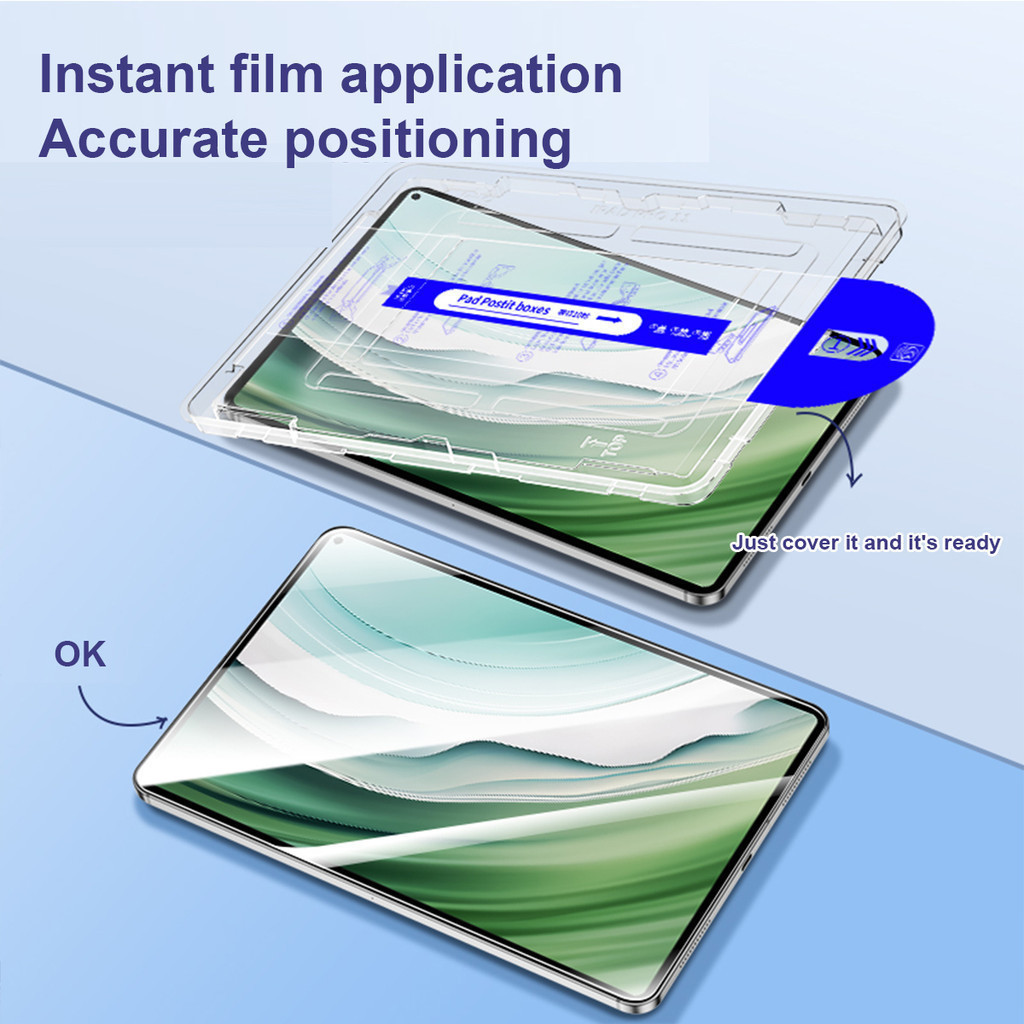 ติดง่าย ป้องกันแสงสีฟ้า ไอแพด Gen7 8 9  gen5 6 Air123 4 5 6 7 m2/m3 2024 Pro 10.5 gen10 gen11 pro11 Pro 12.9  13 (M4/M5) - รูปที่ 4