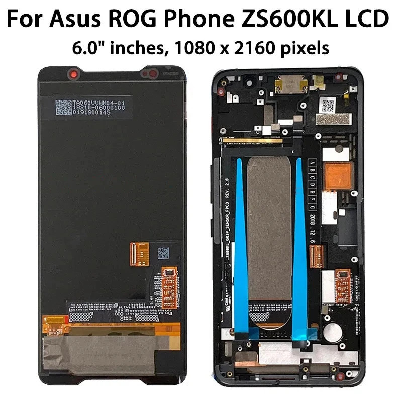 สําหรับ ASUS ROG Phone1 2 3 LCD Touch Screen Digitizer Assembly สําหรับ ASUS ZS600KL ZS660KL ZS661KS