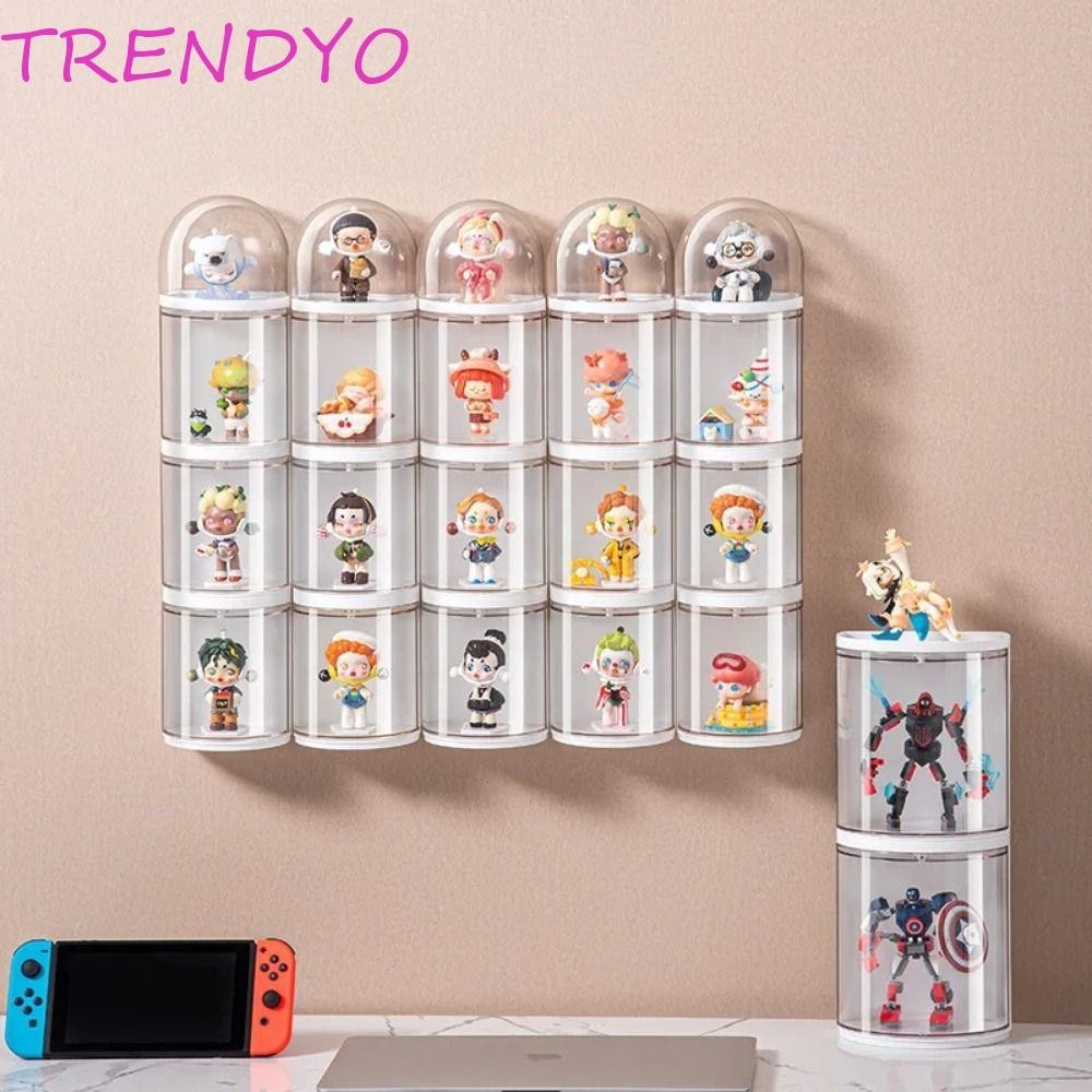 Trendyo เคสกล่องเก็บของ Popmart, เคสแสดงตัวเลขความจุขนาดใหญ่โปร่งใส, ขาตั้งจอแสดงผลตัวเลขกันน้ําแบบถอดได้ติดผนังที่ใช้งานได้จริง DIY