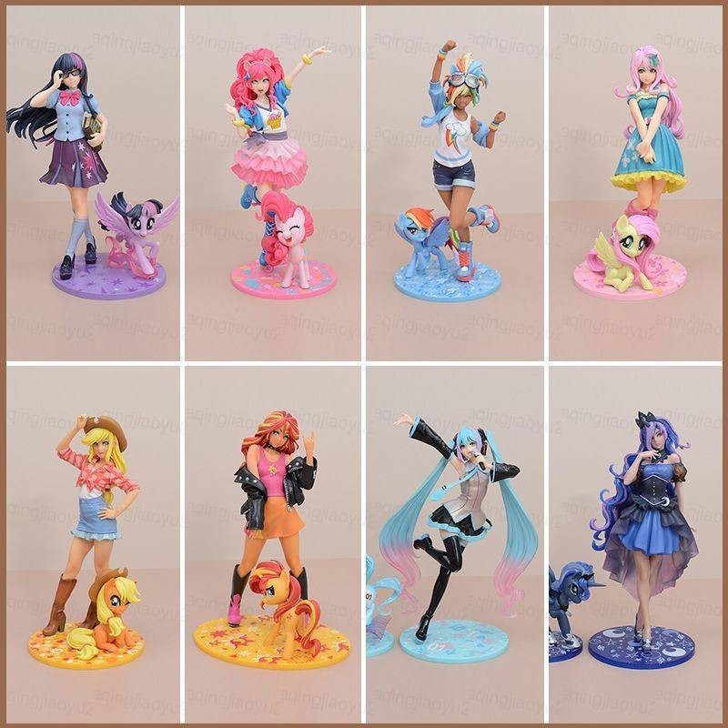 My Little Pony Action Figure Hatsune Miku Twilight Sparkle Rainbow Dash Luna Fluttershy ของเล่นเด็กผู้หญิง