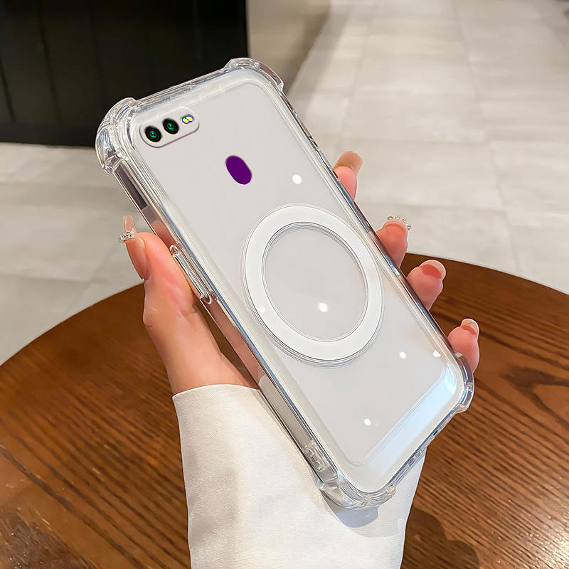 เคสสําหรับ oppo a5s a12 a7 f9 สี่มุม anti drop แม่เหล็กดูดฟังก์ชั่นโทรศัพท์ soft case กันน้ําและกันกระแทก