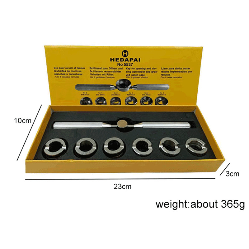 อุปกรณ ์ เสริมนาฬิกาสแตนเลสนาฬิกากลับกรณี 5537 กรณีเปิด Remover สําหรับ Rolex สําหรับ Tudor ประแจโลหะ Dies Repairer ชุดเครื ่ องมือ