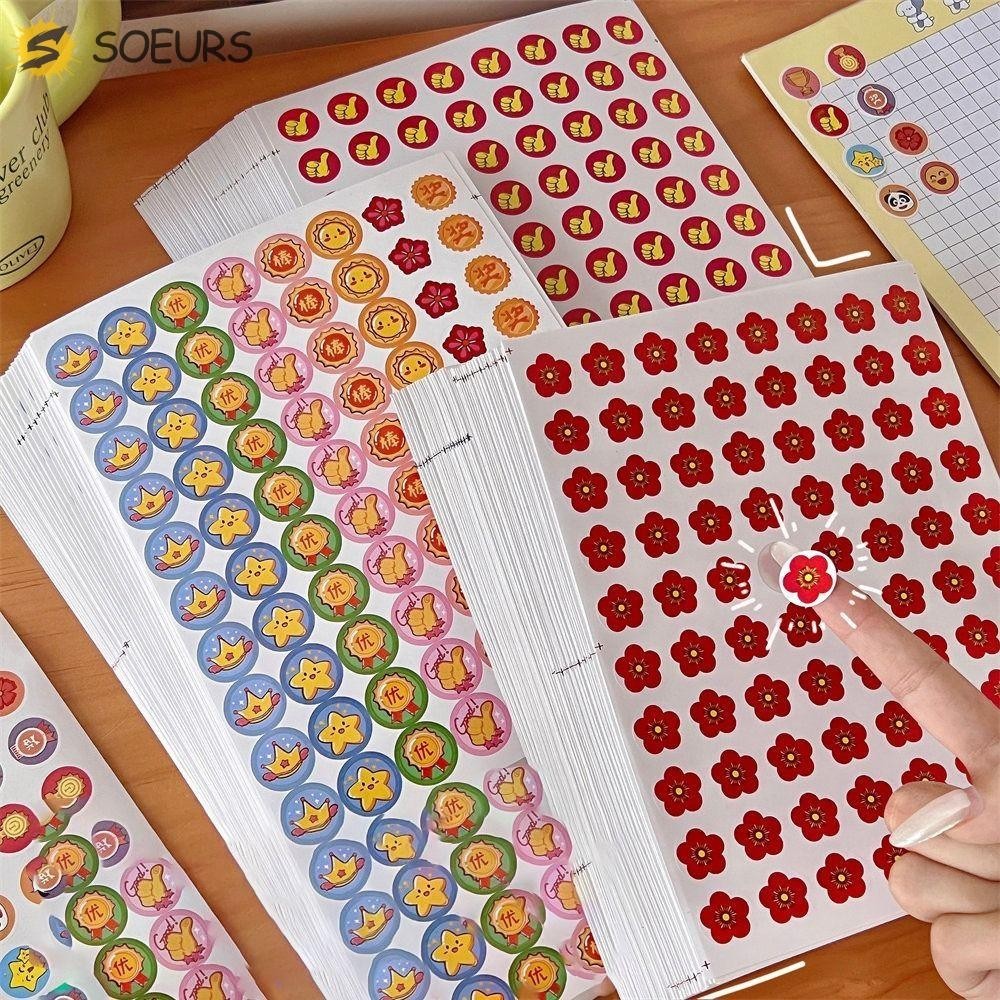 Soeurs 800 ชิ้น/ถุงรางวัลสติกเกอร์,ดาวน่ารักSelf-กาวสรรเสริญสติกเกอร์,อเนกประสงค์การ์ตูนสัตว์มัลติฟังก์ชั่ส่งเสริมสติกเกอร์สร้างแรงบันดาลใจเด็ก