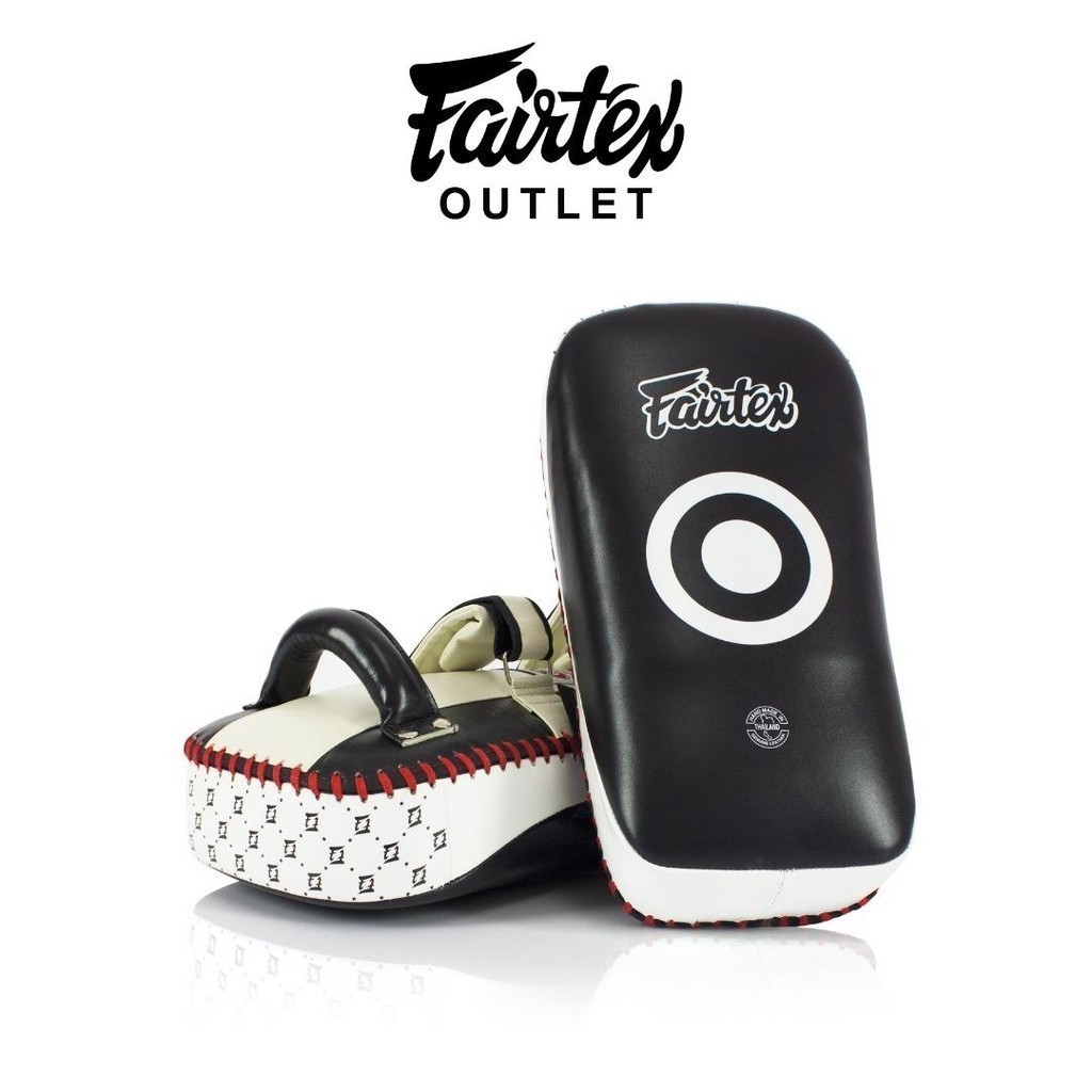 Curved kick Pads Fairtex เป้าเตะ แฟร์เท็กซ์ หนังแท้ หน้าโค้ง เทรนเนอร์ มวยไทย มวยสากล เทควันโด (รุ่น