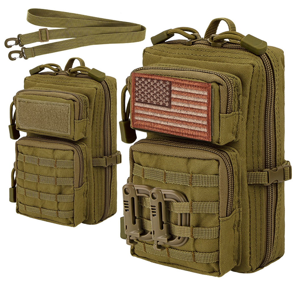 น้ําหนักเบา Molle 1000D EDC อุปกรณ์เครื่องมือและกระเป๋าโทรศัพท์มือถือเหมาะสําหรับการตั้งแคมป์กลางแจ้ง survival EMT กระเป๋าเก็บเครื่องมือปฐมพยาบาล