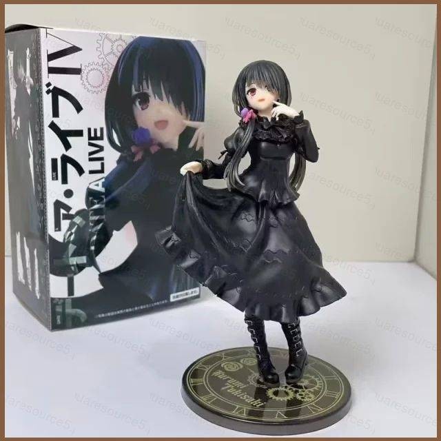 Lg DATE A LIVE Action Figure Tokisaki Kurumi ชุดสีดําชุดตุ๊กตาของเล่นสําหรับของขวัญเด็กคอลเลกชันเครื