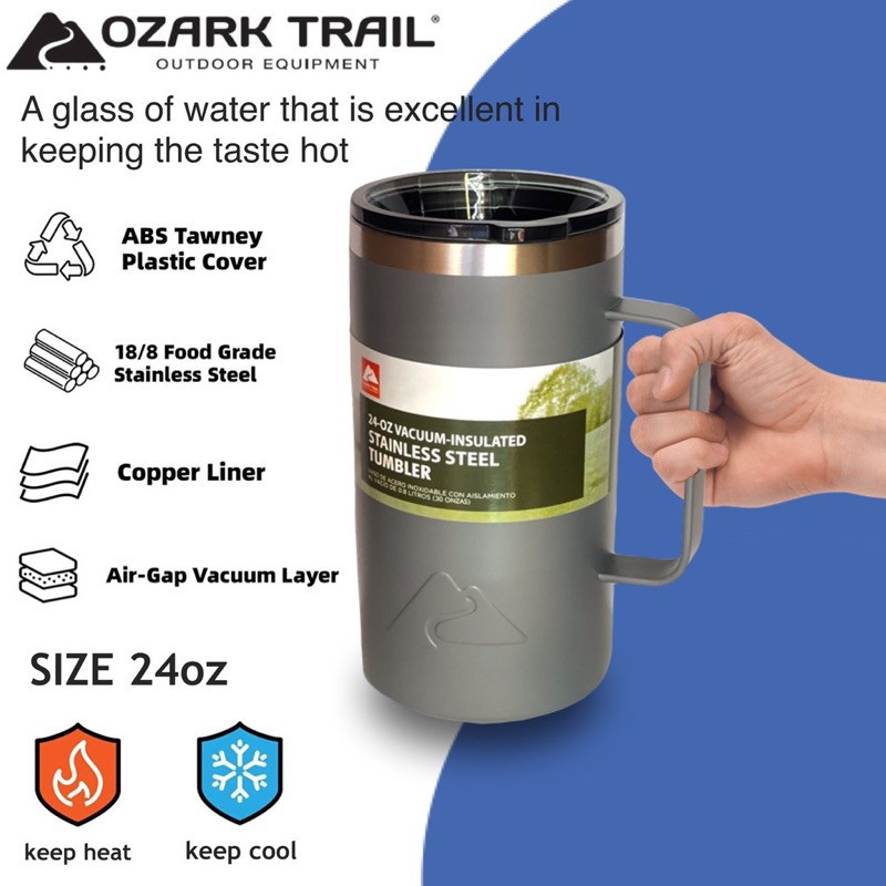 แก้วเยติ เเก้วน้ำ24oz Ozark trail เก็บอุณหภูมิ สแตนเลส304