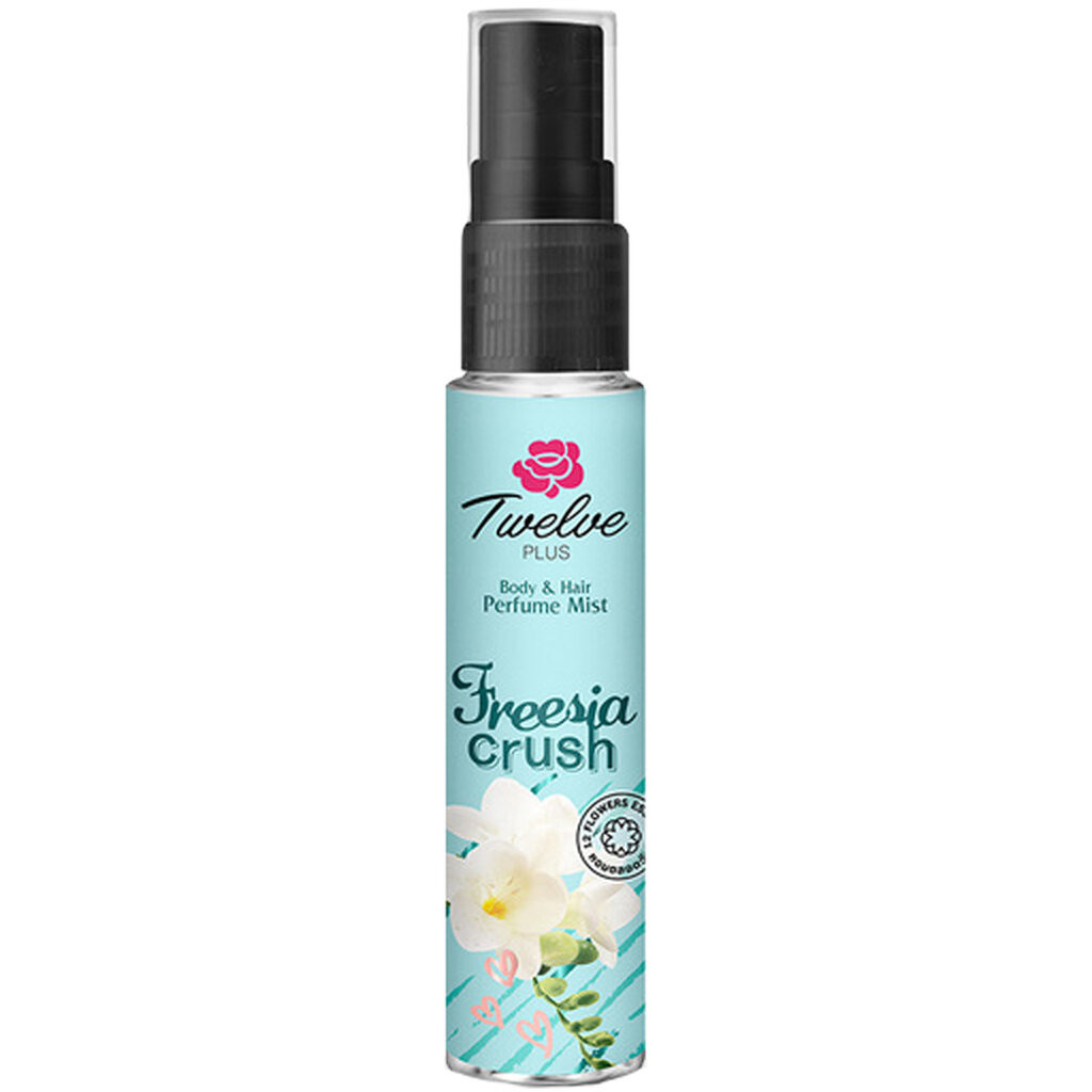LeeMart เพอร์ฟูม ทเวลพลัส Twelve Plus 12Plus 25ML ระงับกลิ่นกาย สูตร ฟรีเซีย ครัช สีฟ้า ขนาด 25 มล.