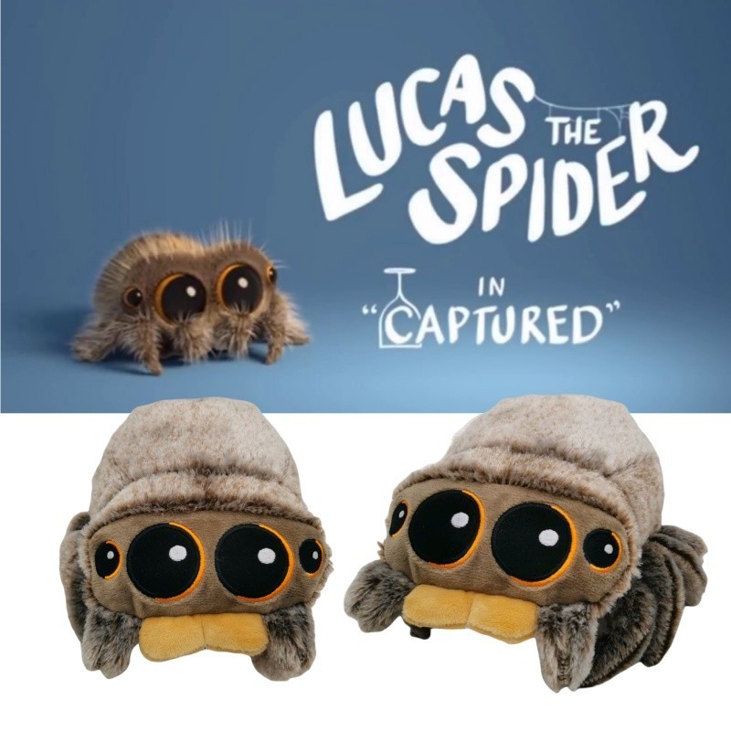 LUCAS The Spider Plush Toy-ตุ๊กตายัดไส้น่ารักและอ่อนนุ่มเหมาะสำหรับเด็กและนักสะสมวัสดุตุ๊กตาคุณภาพสูงของขวัญที่เหมาะสำหรับแฟนๆ LUCAS The Spider