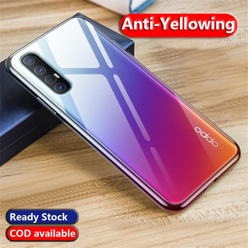 Oppo Reno3 Pro 4G CPH2035 CPH2037 CPH2036 PCRM00 PCRT00 CPH2009 Non-Yellowing กันกระแทกโทรศัพท์กันชนฝาหลังยางนุ่มคริสตัลใส Slim ป้องกันกรณีเยลลี่