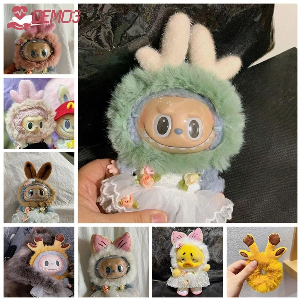 [DEMO3] ที่คาดผมตุ๊กตา Labubu ที่คาดผมหางม้าหลากสีผ้าฝ้าย Labubu|Kawaii Labubu Time To Chill Filled Doll Accessories for Labubu Dolls 17cm