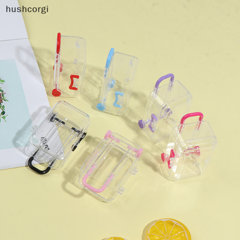 [hushcorgi] Mini PlasticTravel กระเป๋าเดินทางกล่องอุปกรณ์เสริมตุ๊กตาเฟอร์นิเจอร์ของเล่นเด็กสต็อกใหม่