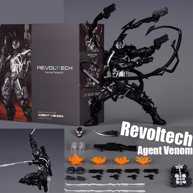 Marvel Agent Venom Action Figure Eugene "Flash" Thompson Revoltech Venom Action Figure ตุ๊กตาคอลเลกช