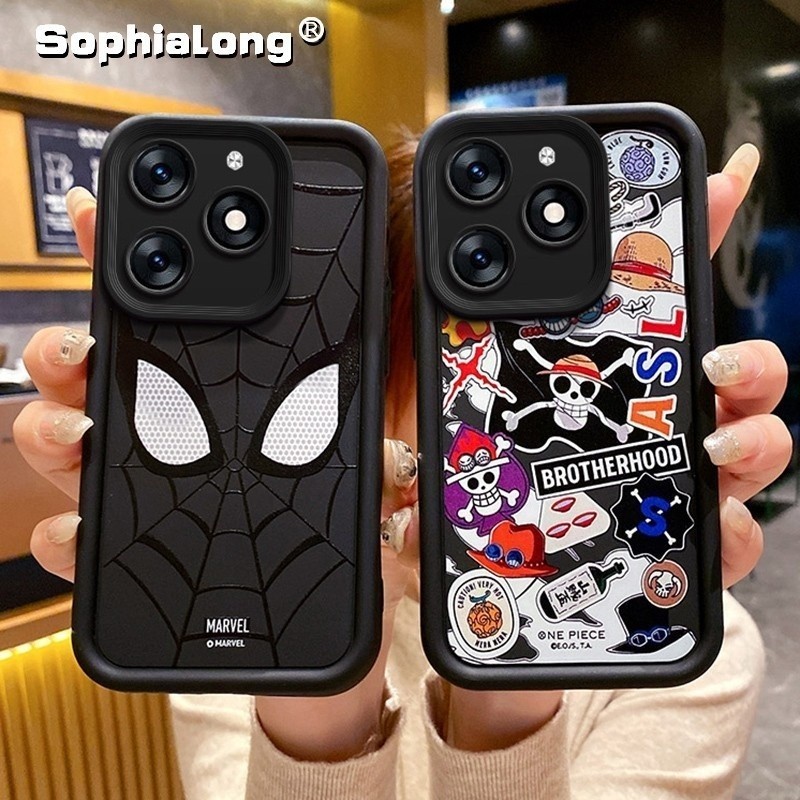 Soft Spider Man Casing Tecno Spark Go 2024 20 20C 10 10C BG6 Pop 8 KJ5 Itel P55 A666L BG7n Infinix H