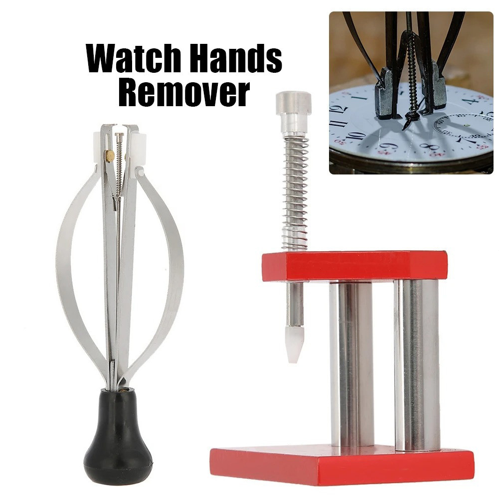 เครื่องมือนาฬิกา Hands Remover Plunger Puller โลหะผสมเหล็ก Fitter เปิดมือชุดนาฬิกาซ่อมเครื่องมือสําหรับช่างซ่อมนาฬิกานาฬิกามือถอดเครื่องมือ