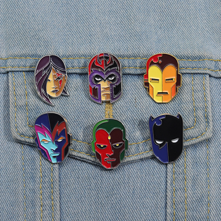 Marvel Hero ตัวละครเข็มกลัดเคลือบ Sci-fi ภาพยนตร์ป้ายโลหะการ์ตูน Pin เสื้อผ้าอุปกรณ์เสริมเครื่องประดับของขวัญ