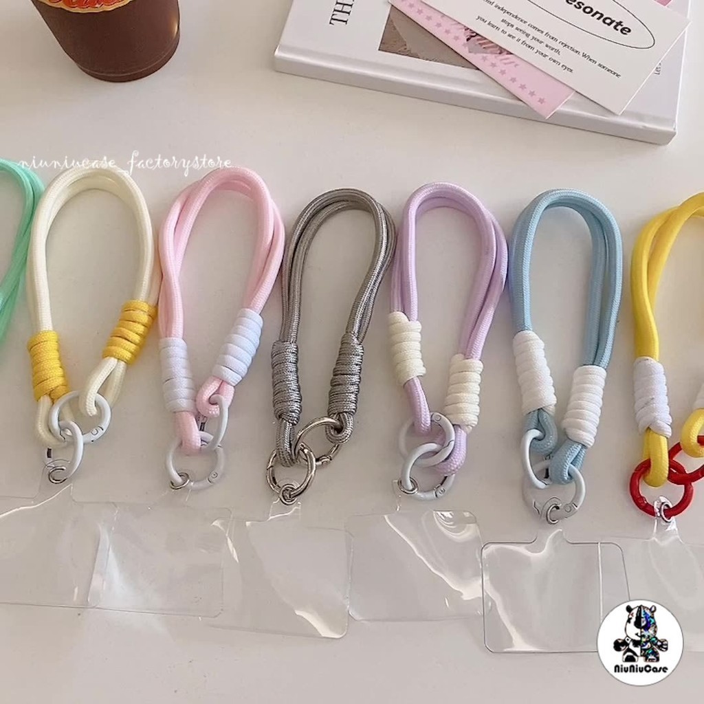 จี้โทรศัพท์มือถือ พวงกุญแจโทรศัพท์มือถือ พวงกุญแจเชือกเส้นเล็ก ห้อยโทรศัพท์มือถือ จี้สีน้ําตาล และสีขาว สไตล์วินเทจ