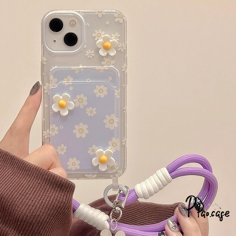 กล่องใส่บัตรดอกไม้ ที่น่ารักน่ารักใช้ได้กับ IPhone 11 13 7Plus X XR XS Max 14 12 15 Pro Max 8 14 7 15 Plus SE 2020