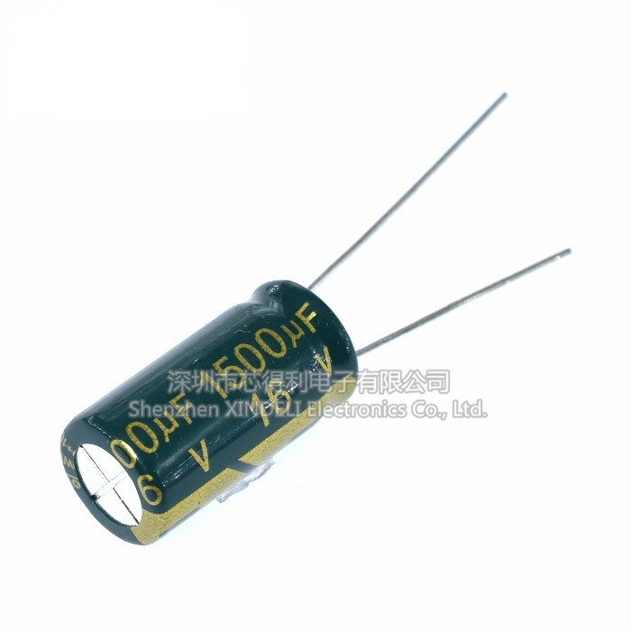 16v 1500UF 10 * 20mm In-Line Electrolytic Capacitor 10X20MM 1500U คุณภาพสูงตัวเก็บประจุความถี่สูง