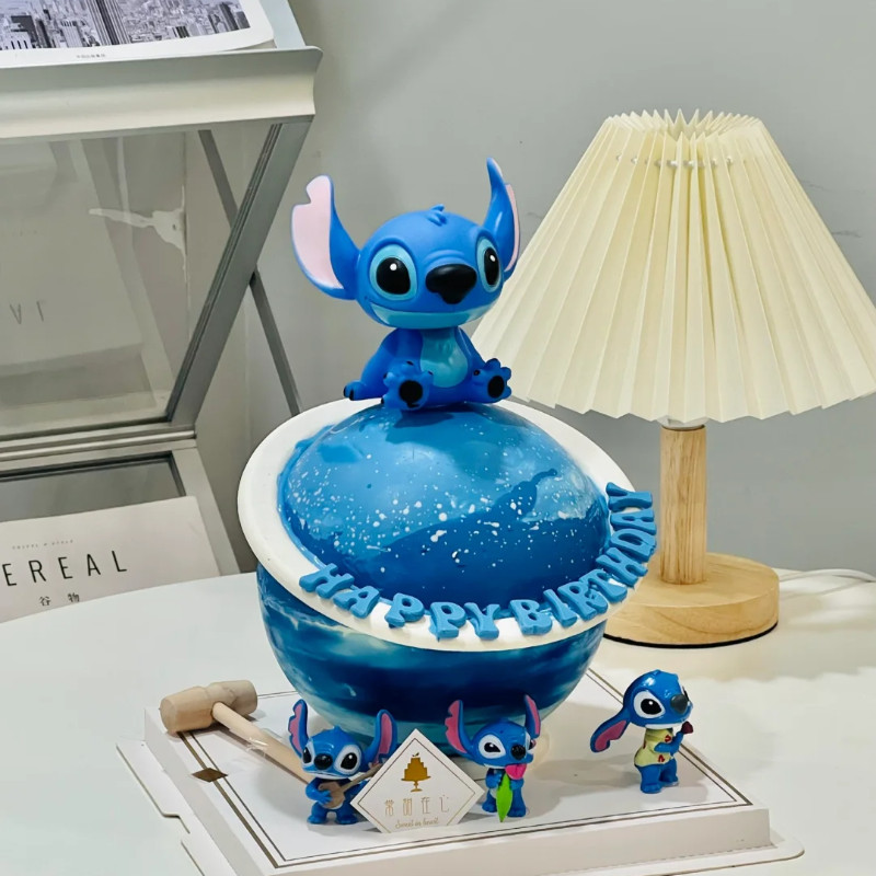 Interstellar Baby Stitch เค้กตกแต่งเครื่องประดับเด็กวันเกิดน่ารักอุปกรณ์เบเกอรี่