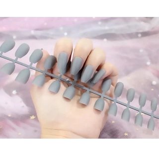 FREE GLUE2026 ใหม่ล่าสุด 24 ชิ้น Nail Art เล็บปลอมฝรั่งเศสชุดกาวอะคริลิค Full Nail COD Mo Sha