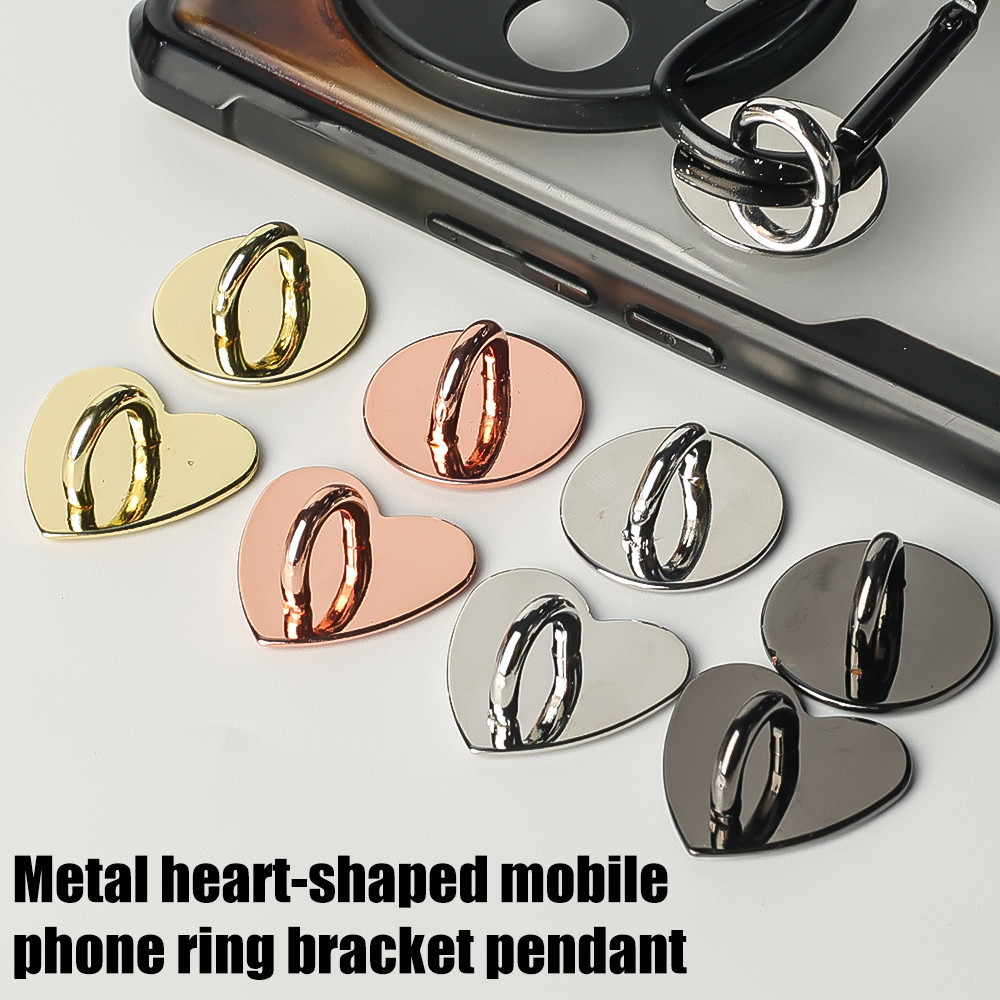ตะขอโทรศัพท์มือถือโลหะ2/4/6ชิ้น-อุปกรณ์โทรศัพท์ ทําเอง-เคสโทรศัพท์นิ้วแหวนตะขอหัวเข็มขัด-กาวตนเองรูปหัวใจโทรศัพท์เสน่ห์ผู้ถือ-มินิแบบพกพาโทรศัพท์กลับยืนห