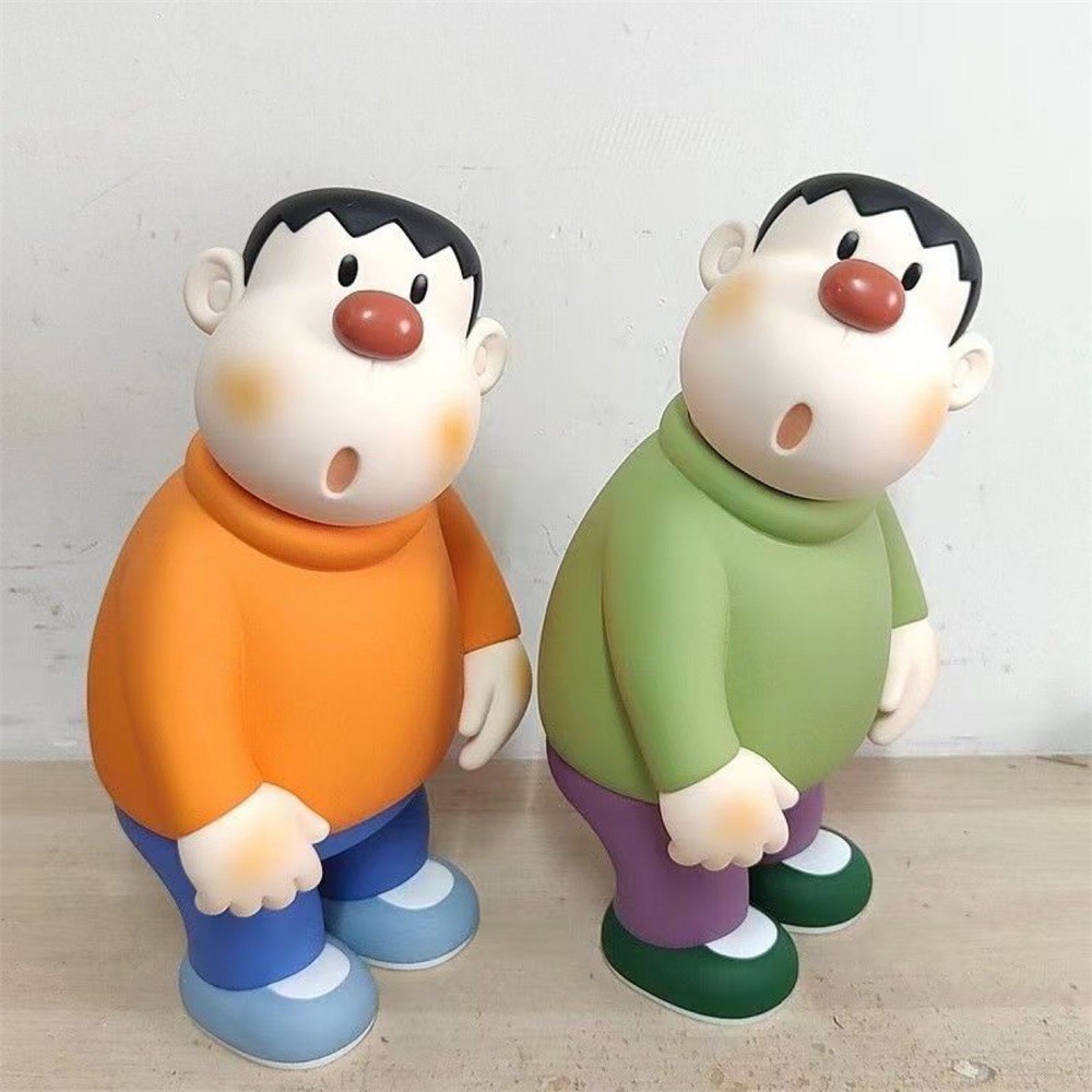 น่ารักอ้วนเสือรุ่นนักเรียนสก์ท็อปเครื่องประดับการ์ตูนโดราเอมอนอะนิเมะตุ๊กตาของขวัญสําหรับเด็ก
