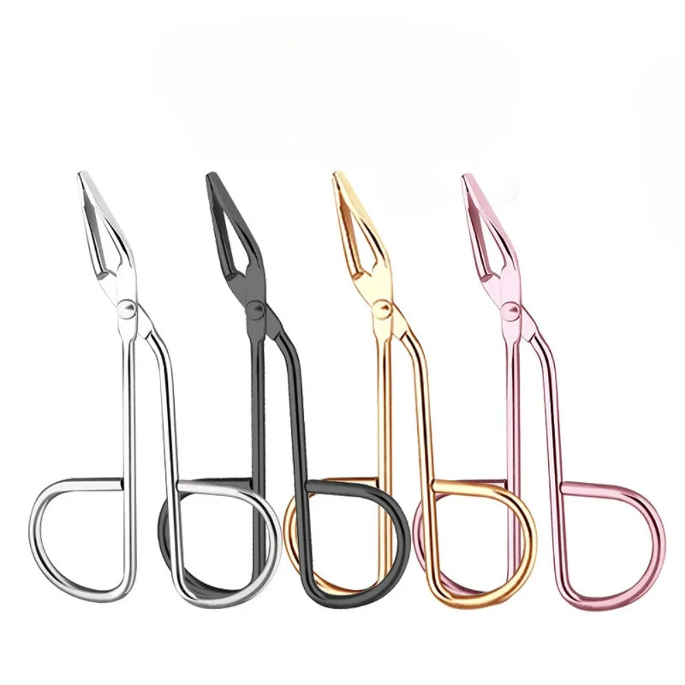 กรรไกรรูปคิ้วแหนบหัวแบน Eyelash Tweezer Fine Hairs Puller Eye Brow คลิปจมูกกําจัดขนเครื่องมือแต่งหน้าความงาม