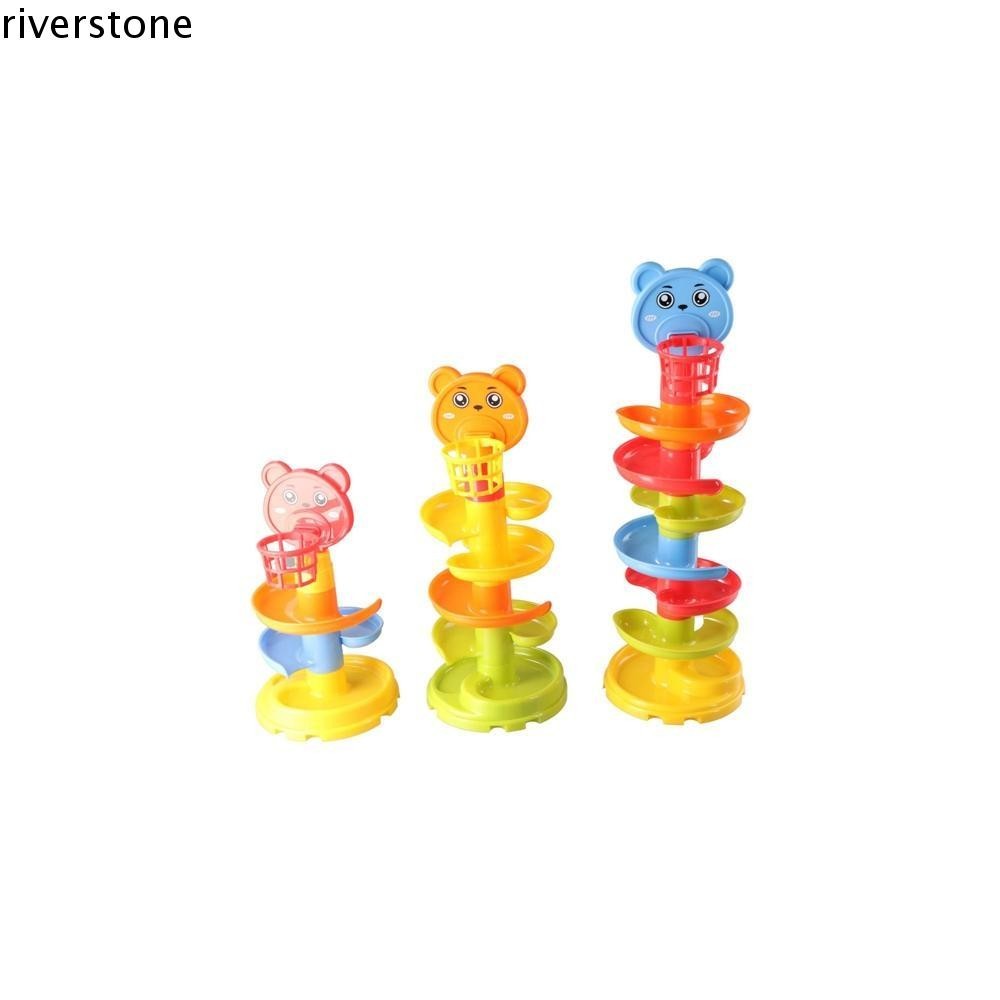 Riverstone Ball Drop Roll Swirling Tower เด็กเด็กวัยหัดเดินเกมแม่ลูกอาบน้ําประกอบของเล่น Early Education ของเล่นจิตเลื่อน Ball Rolling Ball ของเล่นเด็กปริศนาของเล่น