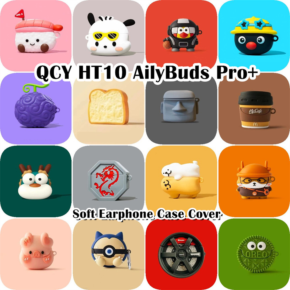READY STOCK!นําไปใช้กับ Qcy HT10 AilyBuds Pro+ เคส Case เคสหูฟัง คู่ น่ารัก ซิลิโคนนุ่ม NO.2