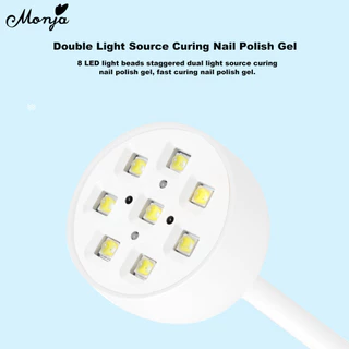 Monja โคมไฟต่อเล็บเจล UV/LED ไร้สาย อบแห้งไว เล็บไม่ย่น หมุนได้ 360 องศา กำลังไฟ 24 วัตต์