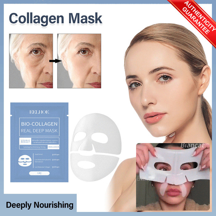 [การวิจัยและพัฒนาเชิงลึกในประเทศเกาหลีใต้] คอลลาเจนมาส์ก/แผ่นมาส์กหน้าไบโอคอลลาเจน เรียล ดีพ 1P/2P/3