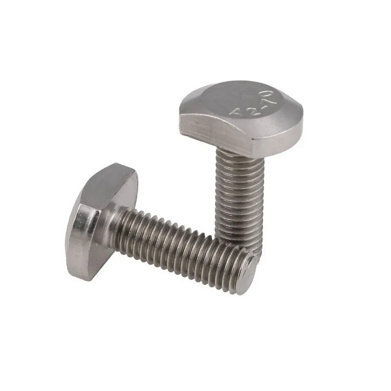 2PCS T-Bolt 304 Stainless Steel T Bolts T-Slot T Head Bolt Hammer Clamp Screw A2-70 M6 6MM X 40MM A2
