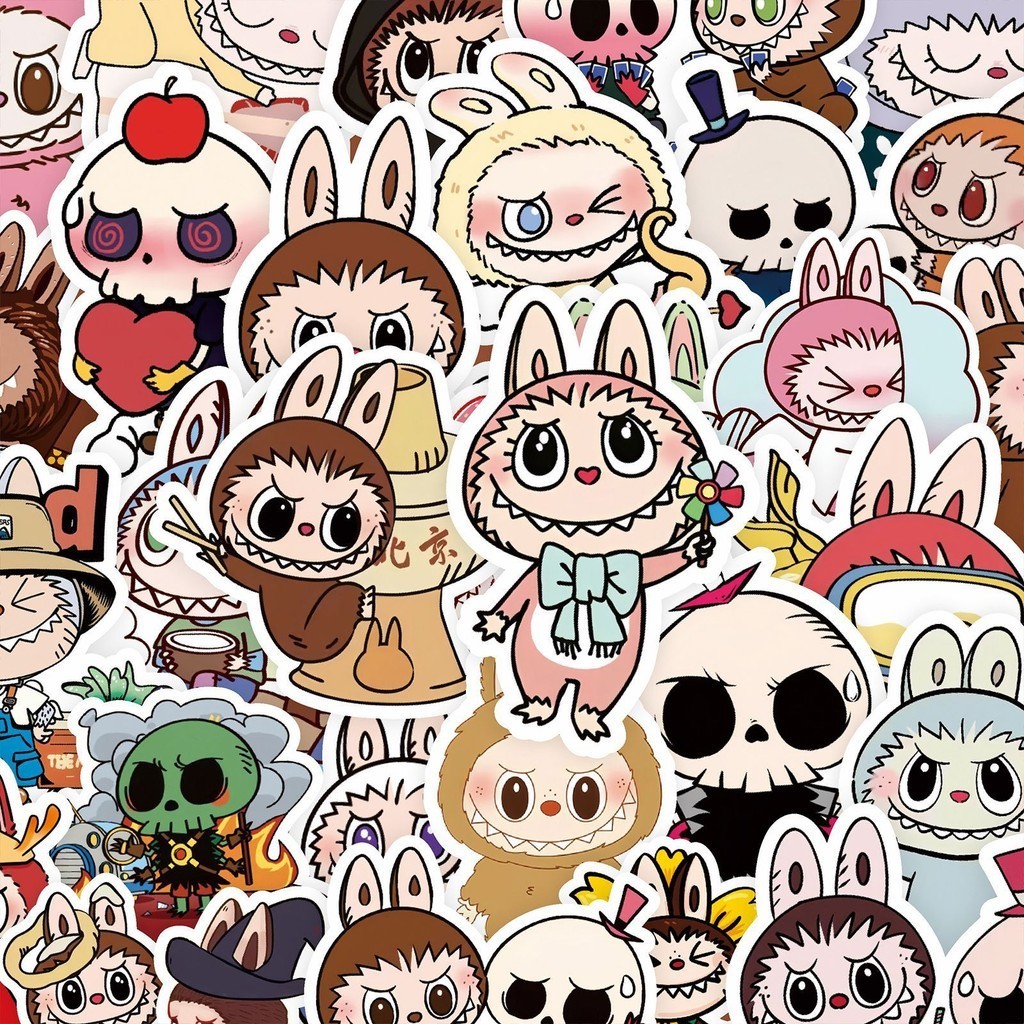 100Pcs/Set Labubu Stickers Fashion DIY Doodle Decals Stickers
