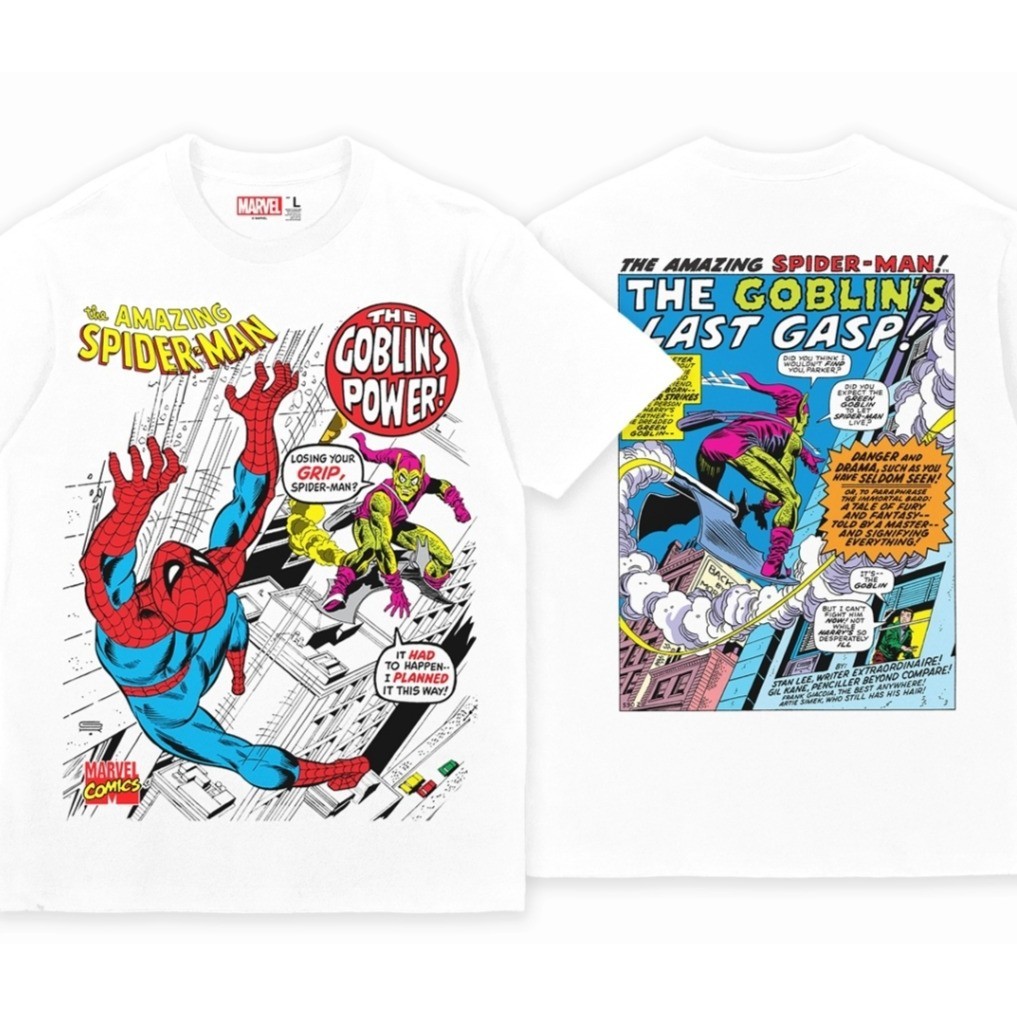 Power7Shop เสื้อยืดการ์ตูน มาร์เวล Spider Man ลิขสิทธ์แท้ MARVEL COMICS T-SHIRTS