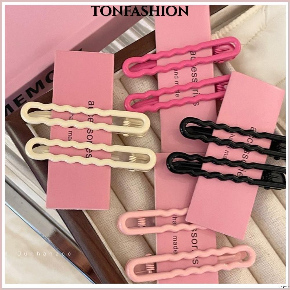 ตันแฟชั่น กิ๊บน่ารักสีลูกกวาด, กิ๊บสีทึบโลหะผสมด้านข้างหยัก, เครื่องประดับผม