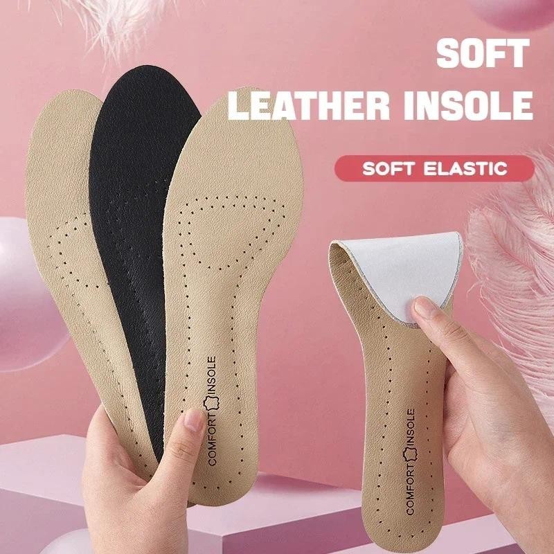 หนังผู้หญิงรองเท้า Insoles นุ่มลื่นแผ่นรองเท้า Comfort Arch สนับสนุนพื้นรองเท้าสําหรับเท้า Plantar Fasciitis บรรเทารองเท้าแทรก