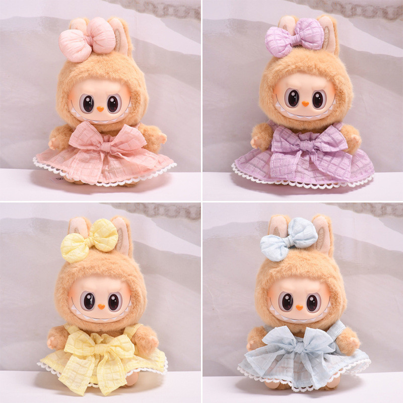 [ผลิตภัณฑ์ใหม่] ชุด labubu v2 ชุดกระโปรงน่ารักมาก ชุดลาบูบู้ v2(เสื้อผ้าเท่านั้น）