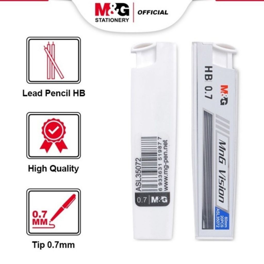 Refill Pencil Mechanic HB M&G ASL35071 Fill Mechanical Pencil HB Tip 0.5 มม. เนื้อหา 20 ชิ้น - 1 หลอ