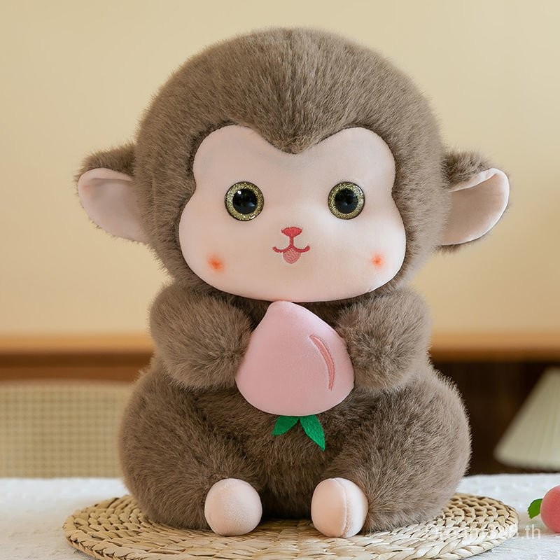 ตุ๊กตายัดนุ่นลิงน้อยน่ารักตุ๊กตาสร้างสรรค์ตุ๊กตาน่ารักของขวัญวันเกิดสำหรับผู้ชายและผู้หญิงหมอนเด็ก