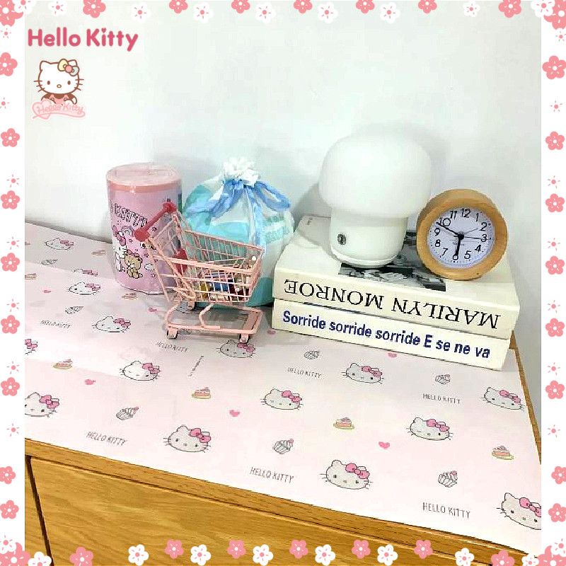 HelloKitty เสื่อกันโรคราน้ําค้างต้านเชื้อแบคทีเรียแผ่นรองลิ้นชักกระดาษห้องครัวกันน้ําน้ํามันหลักฐานความชื้น- – โปรปัง