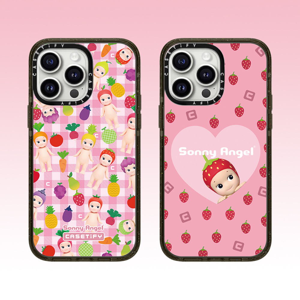 Casetify Angel ผลไม้เด็กคุณภาพสูงอะคริลิคเคสโทรศัพท์เหมาะสําหรับ iPhone 15 Pro Max 14 Pro Max 13 Pro Max 15 Pro 14 Pro 13 Pro 12 Pro 12 แฟชั่น Anti Drop Hard Case