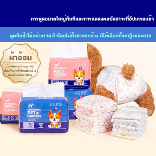 YTL 【บรรจุภัณฑ์ถุงสี】ผ้าอ้อมสุนัข แบบใช้แล้วทิ้ง ชายและหญิง ชุดอุปกรณ์สำหรับสัตว์เลี้ยง ราคาต่อ 1 ถุง
