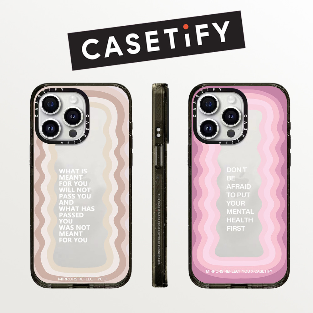 ป้องกันการตก CASETIFY เคสโทรศัพท์โปร่งใสสําหรับ iPhone 15 plus 15pro 15promax 14 14pro 14promax 13promax ขอบคลื่นเคสแข็งสําหรับ 12 12promax เคส iPhone 11 คุณภาพสูง