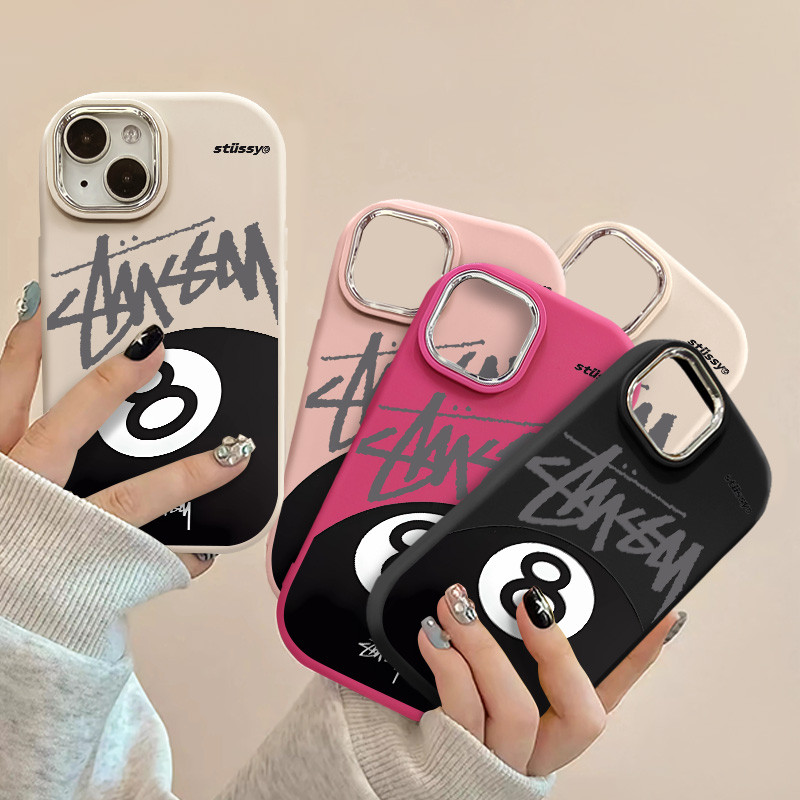 สนุกลายเซ็นสีดําแปดรูปแบบเคสโทรศัพท์เข้ากันได้สําหรับiphone 15 14 12 13 11 Pro Max X XS XR XsMax Se2020 7/8 Plus TPUซิลิคอนนุ่มพรีเมี่ยมกันกระแทกปกหลัง