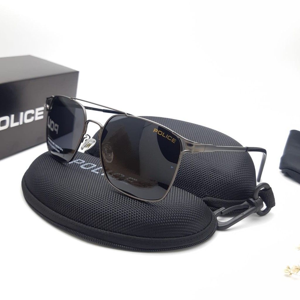 สไตล์แว่นตา!!! Police P8319 แว่นตาผู้ชายป้องกันรังสียูวี 400 Super Fullset กรอบเหล็กโพลาไรซ์