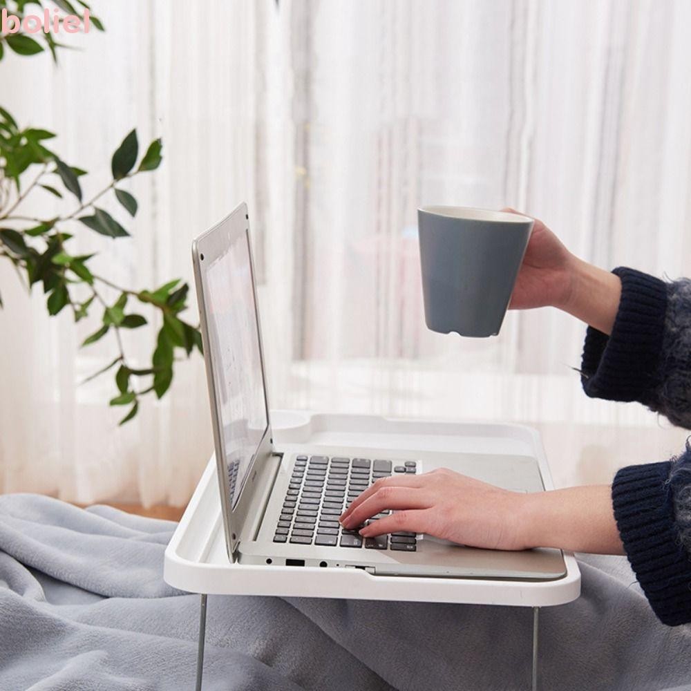 Boliel แล็ปท็อปเตียงโต๊ะอาหารเช้าถาดเตียงแบบพกพา Multi-Function Lap Desk