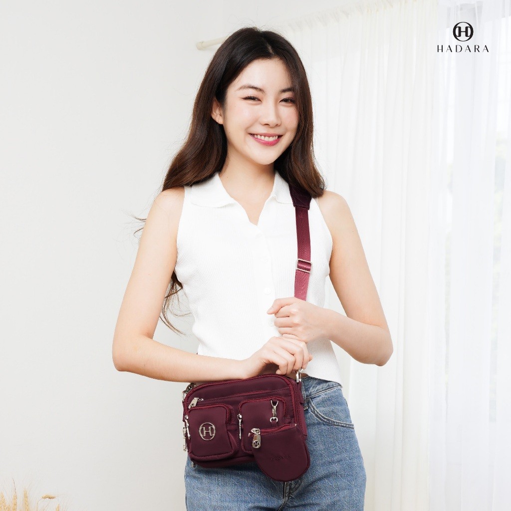 [ลดสูงสุด 2000 ทักแชทรับโค้ด] Hadara กระเป๋าสตางค์ รุ่น Classic Wallet No.4 สายแบบ Comfort-strap สะพ